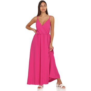 tekstylia Damskie Sukienki La Modeuse 67546_P156885 Różowy