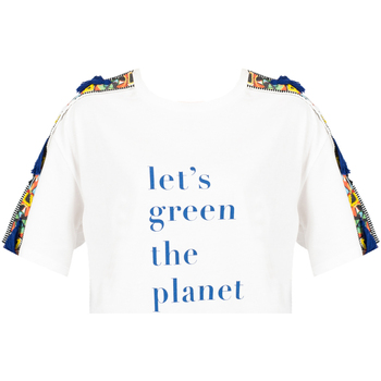 tekstylia Damskie T-shirty z krótkim rękawem Pinko 1E100A Y5WQ | Granadilla Biały