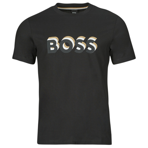 tekstylia Męskie T-shirty z krótkim rękawem BOSS Tiburt 427 Czarny
