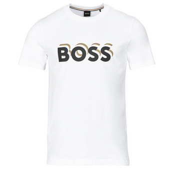 tekstylia Męskie T-shirty z krótkim rękawem BOSS Tiburt 427 Biały
