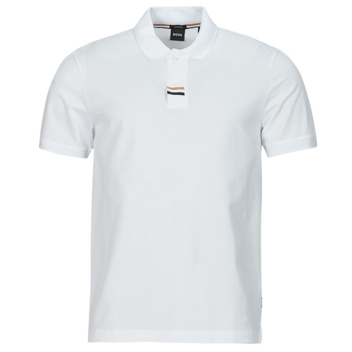 tekstylia Męskie Koszulki polo z krótkim rękawem BOSS Parlay 424 Biały