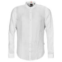tekstylia Męskie Koszule z długim rękawem BOSS Race_1 Biały