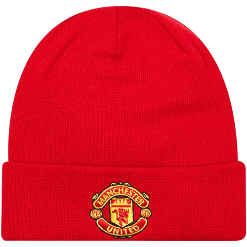 Dodatki Męskie Czapki New-Era Core Cuff Beanie Manchester United FC Hat Czerwony