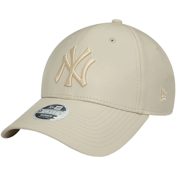 Dodatki Damskie Czapki z daszkiem New-Era Pu 9FORTY New York Yankees Cap Beżowy