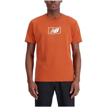 tekstylia Męskie T-shirty z krótkim rękawem New Balance  Pomarańczowy