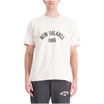 tekstylia Męskie T-shirty z krótkim rękawem New Balance  Beżowy