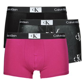 Bielizna Męskie Bokserki Calvin Klein Jeans TRUNK 3PK X3 Czarny / Czarny / Fioletowy