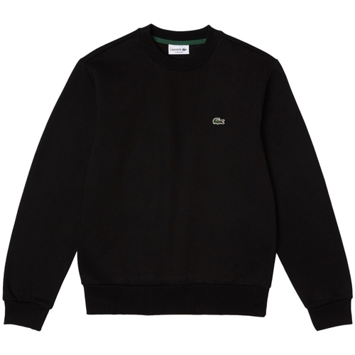 tekstylia Męskie Bluzy Lacoste Organic Brushed Cotton Sweatshirt - Noir Czarny