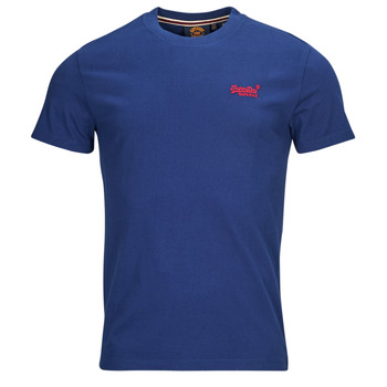 tekstylia Męskie T-shirty z krótkim rękawem Superdry ESSENTIAL LOGO EMB TEE Marine