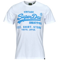 tekstylia Męskie T-shirty z krótkim rękawem Superdry NEON VL T SHIRT Biały