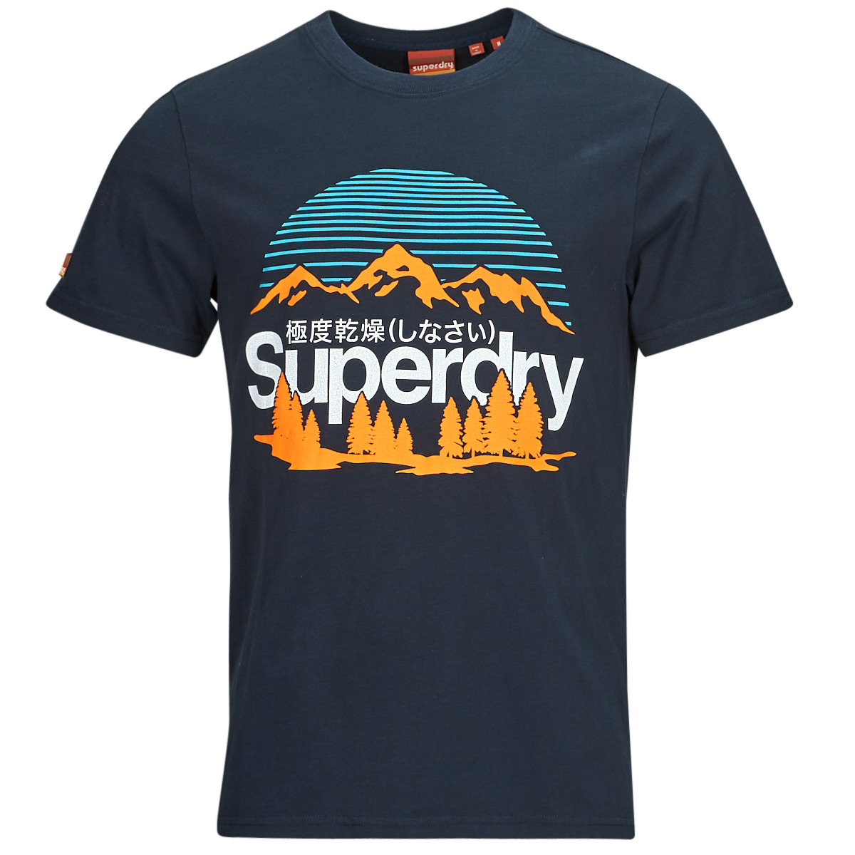 tekstylia Męskie T-shirty z krótkim rękawem Superdry GREAT OUTDOORS NR GRAPHIC TEE Marine