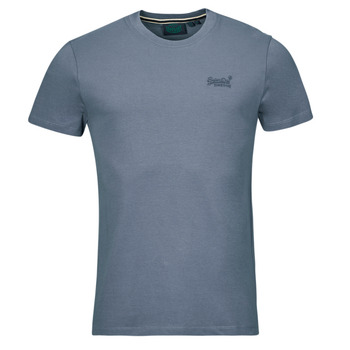 tekstylia Męskie T-shirty z krótkim rękawem Superdry ESSENTIAL LOGO EMB TEE UB Niebieski