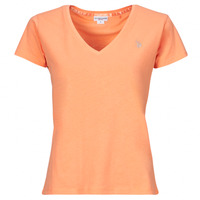 tekstylia Damskie T-shirty z krótkim rękawem U.S Polo Assn. BELL Pomarańczowy