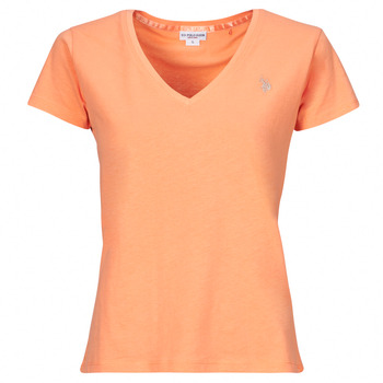 tekstylia Damskie T-shirty z krótkim rękawem U.S Polo Assn. BELL Pomarańczowy
