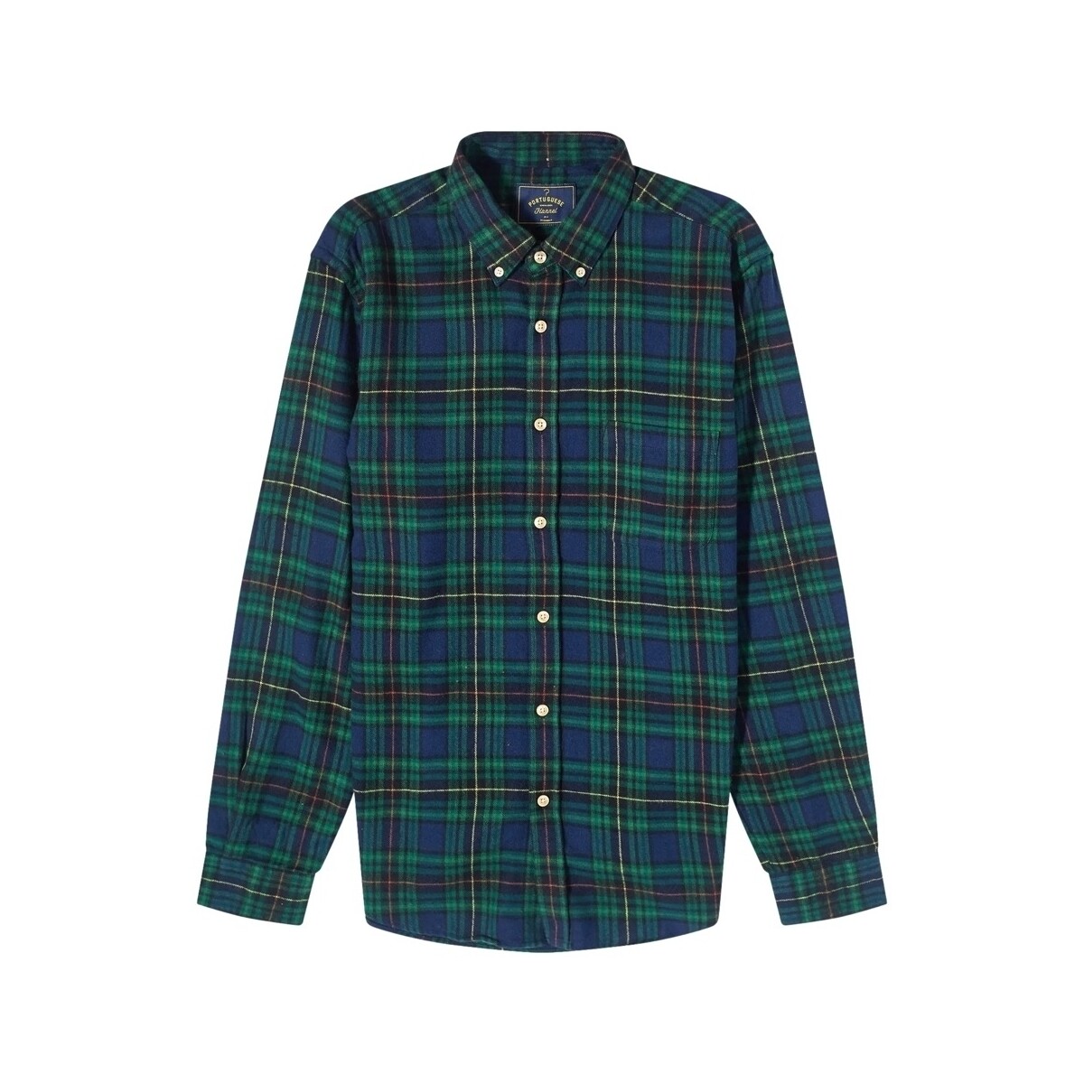 tekstylia Męskie Koszule z długim rękawem Portuguese Flannel Orts Shirt - Checks Zielony