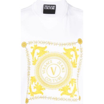 tekstylia Damskie T-shirty z krótkim rękawem Versace Jeans Couture 75GAHF07-CJ00F Biały