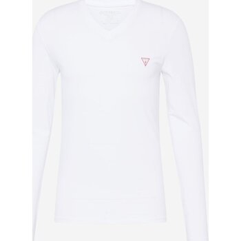tekstylia Męskie T-shirty z długim rękawem Guess M2YI08 J1314 Biały