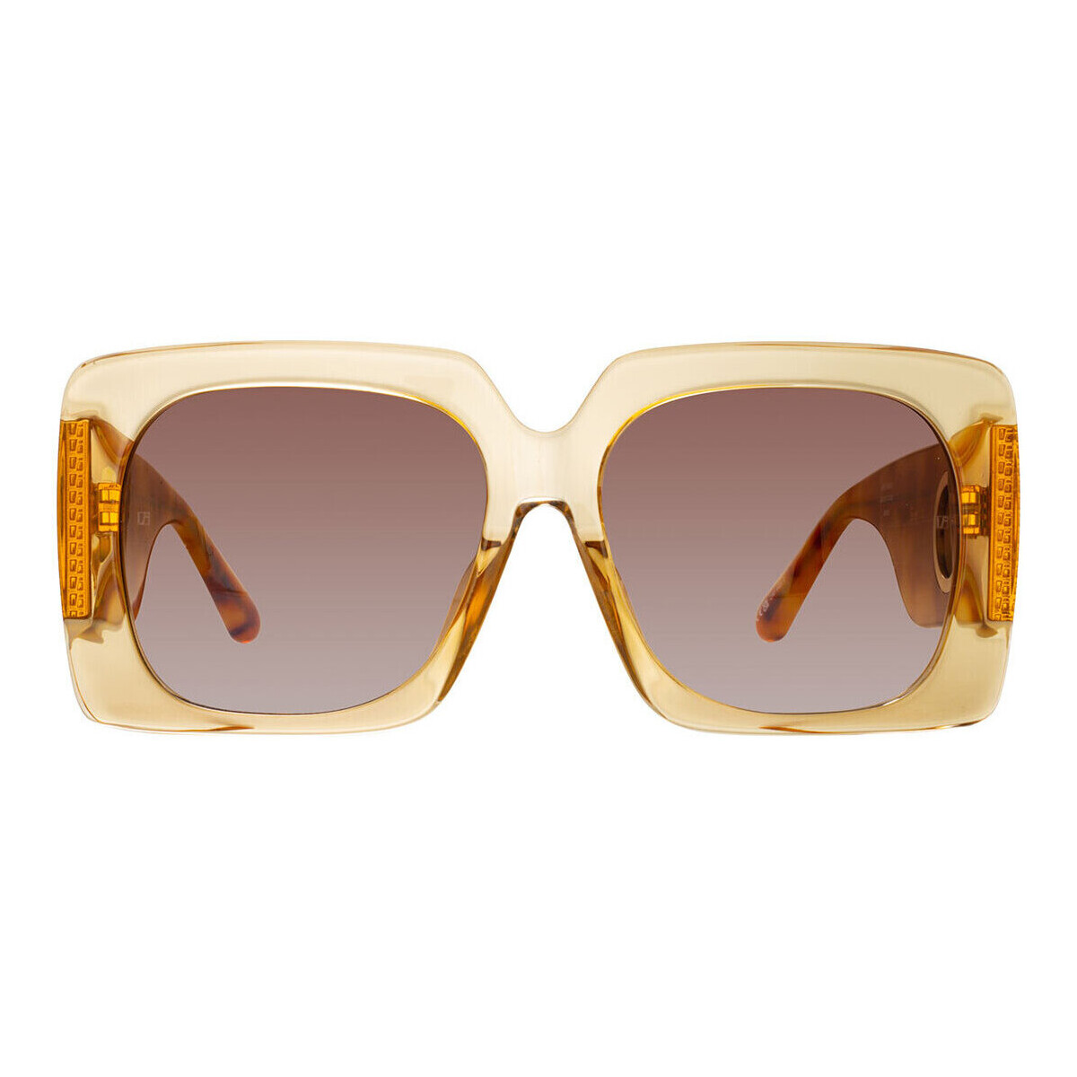 Zegarki & Biżuteria  Damskie okulary przeciwsłoneczne Linda Farrow Occhiali da Sole  Sierra LFL 1346 C5 Żółty