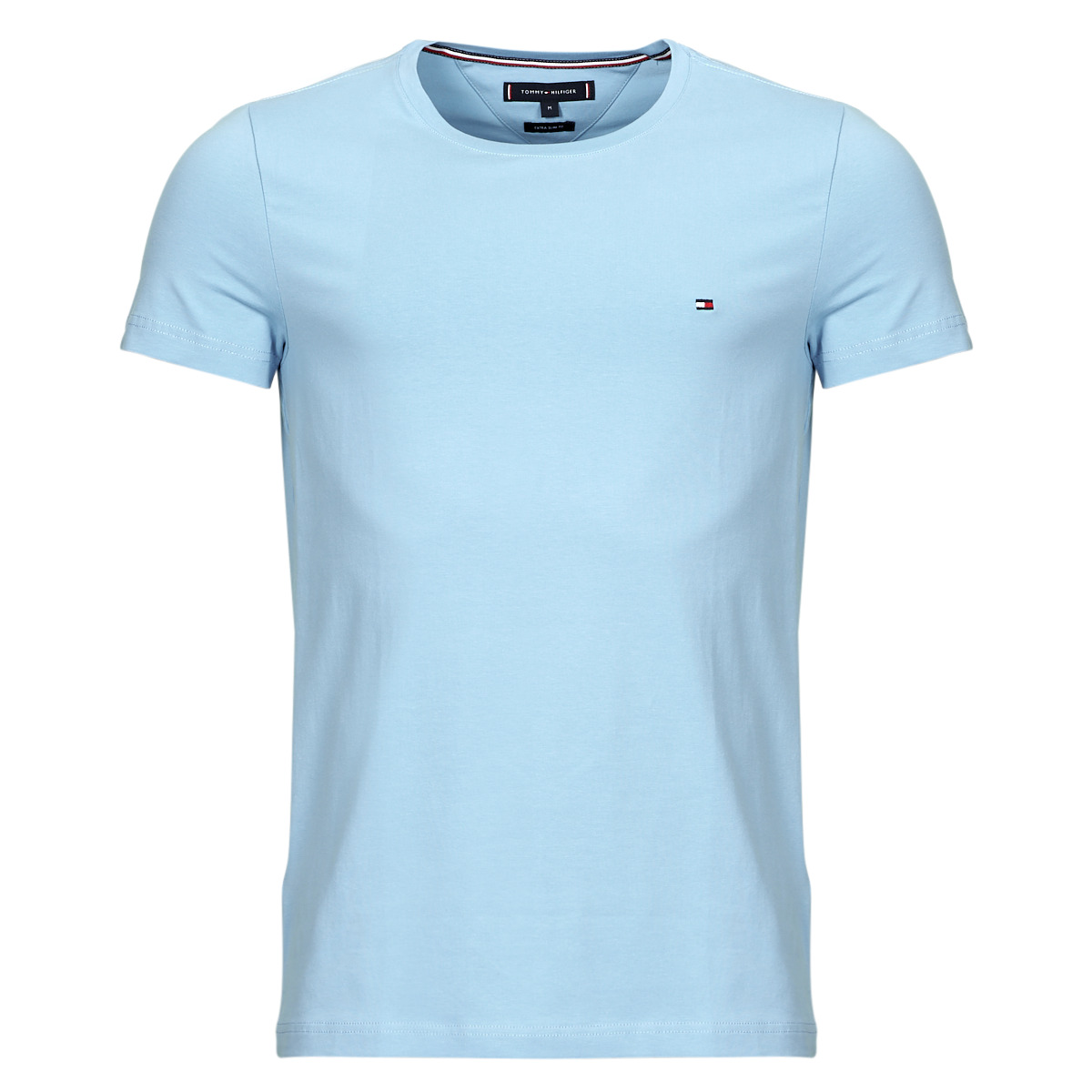tekstylia Męskie T-shirty z krótkim rękawem Tommy Hilfiger STRETCH SLIM FIT TEE Niebieski / Ciel
