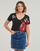 tekstylia Damskie T-shirty z krótkim rękawem Desigual TS_ROLLING Czarny / Czerwony