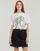 tekstylia Damskie T-shirty z krótkim rękawem Desigual TS_TRISTAN Biały / Czarny