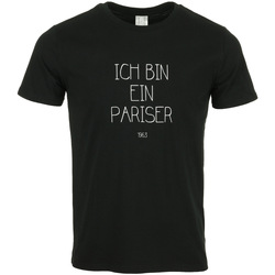 tekstylia Męskie T-shirty z krótkim rękawem Civissum I Bin Ein Pariser Czarny