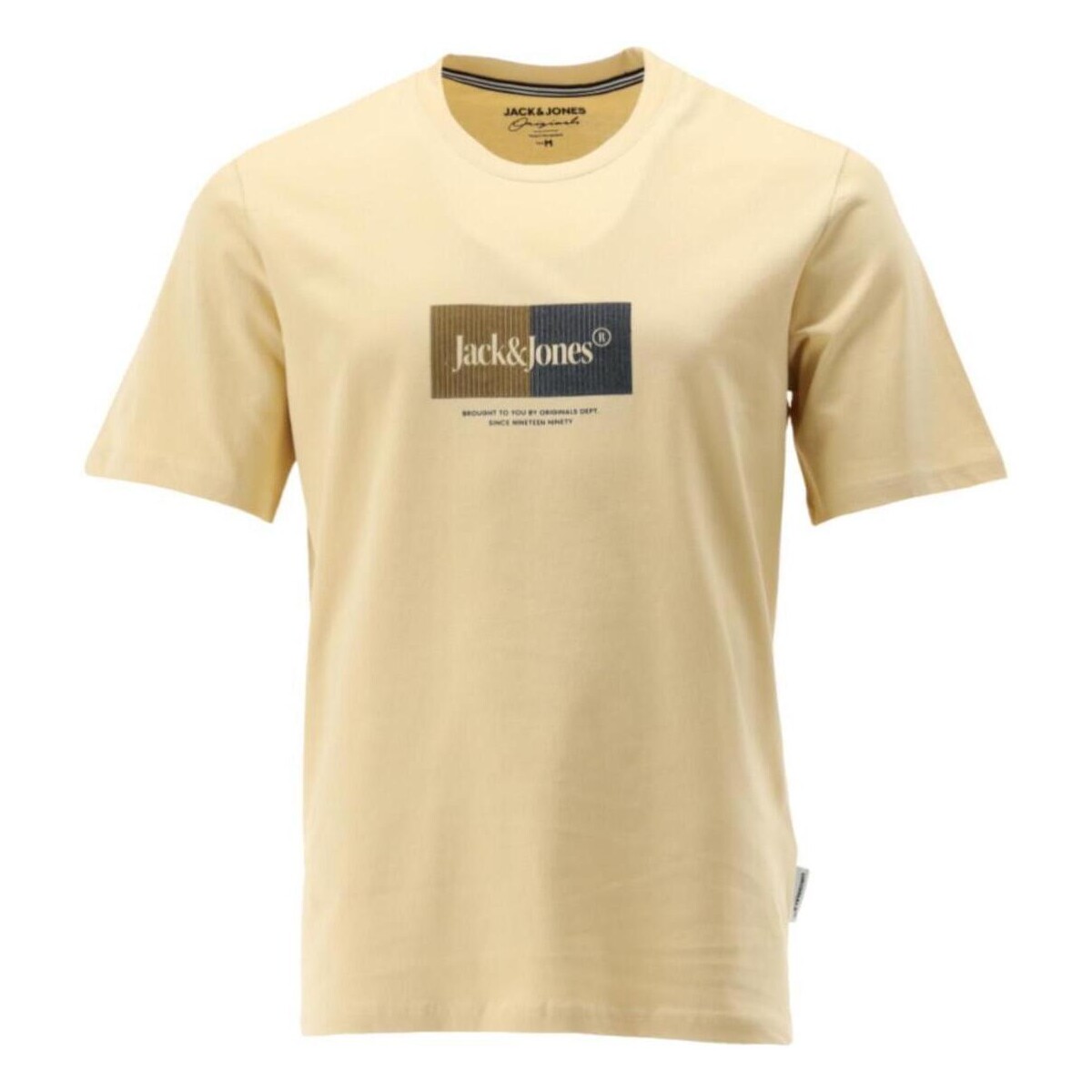 tekstylia Męskie T-shirty z krótkim rękawem Jack & Jones  Żółty