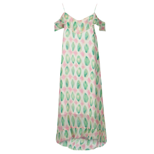 tekstylia Damskie Sukienki długie Les Petites Bombes ISMAELLA Różowy / Zielony / Biały
