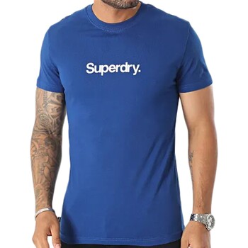tekstylia Męskie T-shirty z krótkim rękawem Superdry 223130 Niebieski