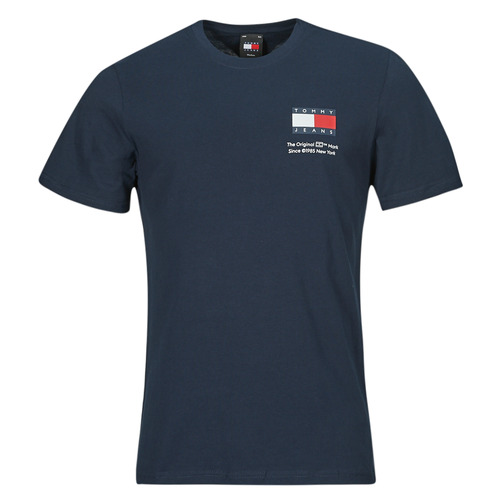 tekstylia Męskie T-shirty z krótkim rękawem Tommy Jeans TJM SLIM ESSENTIAL FLAG TEE EXT Marine