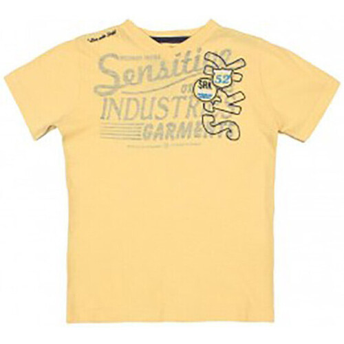 tekstylia Chłopiec T-shirty z krótkim rękawem Srk T-shirt manches courtes garçon ECLAXO Żółty