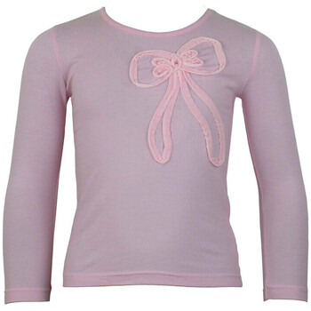 tekstylia Dziewczynka T-shirty z długim rękawem Miss Girly T-shirt manches longues fille FANION Różowy