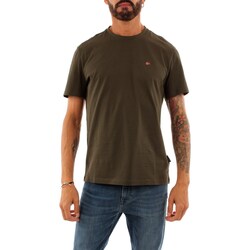 tekstylia Męskie T-shirty z krótkim rękawem Napapijri NP0A4H8D Zielony