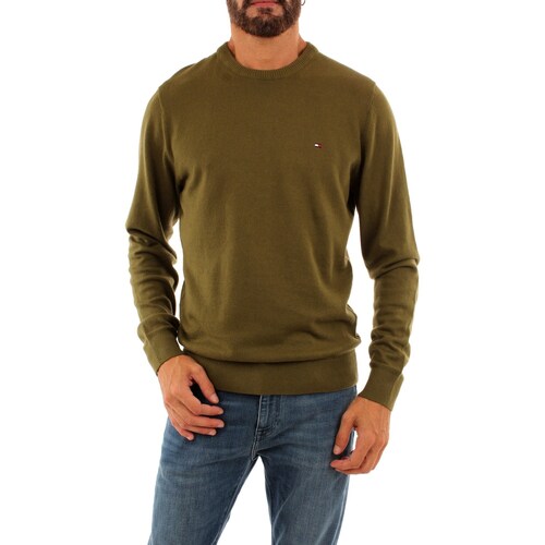 tekstylia Męskie T-shirty z krótkim rękawem Tommy Hilfiger MW0MW28046 Zielony