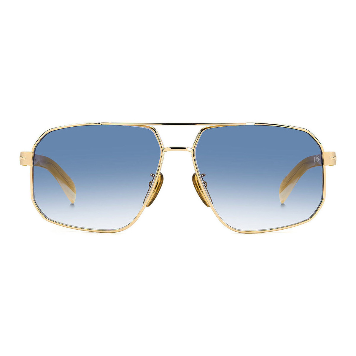 Zegarki & Biżuteria  Męskie okulary przeciwsłoneczne David Beckham Occhiali da Sole  DB7102/S 06S Złoty