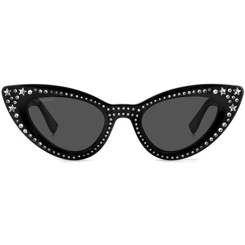 Zegarki & Biżuteria  Damskie okulary przeciwsłoneczne Dsquared Occhiali da Sole  D2 0092/N/S 807 Czarny