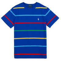 tekstylia Chłopiec T-shirty z krótkim rękawem Polo Ralph Lauren SSCNM2-KNIT SHIRTS-T-SHIRT Niebieski