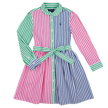 tekstylia Dziewczynka Sukienki krótkie Polo Ralph Lauren JNMLTFNSDRSS-DRESSES-DAY DRESS Wielokolorowy
