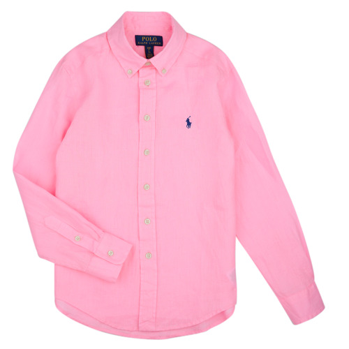 tekstylia Dziecko Koszule z długim rękawem Polo Ralph Lauren CLBDPPC-SHIRTS-SPORT SHIRT Różowy