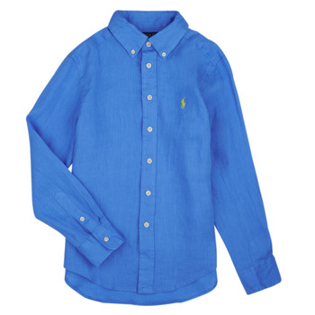 tekstylia Chłopiec Koszule z długim rękawem Polo Ralph Lauren CLBDPPC-SHIRTS-SPORT SHIRT Niebieski