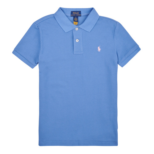 tekstylia Chłopiec Koszulki polo z krótkim rękawem Polo Ralph Lauren SS KC-TOPS-KNIT Niebieski