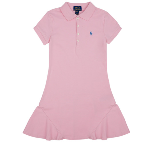 tekstylia Dziewczynka Sukienki krótkie Polo Ralph Lauren ROBE POLO ROSE Różowy
