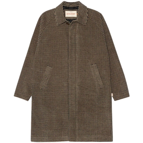tekstylia Męskie Płaszcze Revolution Mac Jacket 7814 - Green Brązowy