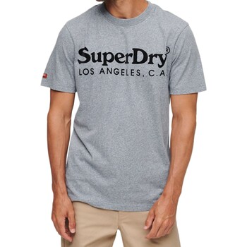 tekstylia Męskie T-shirty z krótkim rękawem Superdry 223873 Niebieski