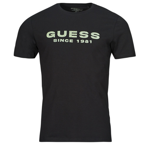 tekstylia Męskie T-shirty z krótkim rękawem Guess CN GUESS LOGO Czarny