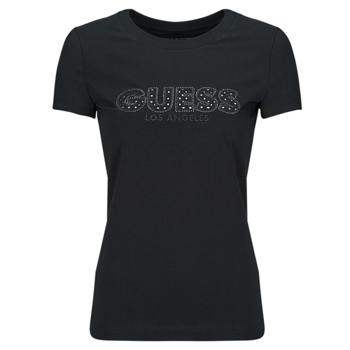 tekstylia Damskie T-shirty z krótkim rękawem Guess SANGALLO TEE Czarny