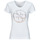 tekstylia Damskie T-shirty z krótkim rękawem Guess 4G LOGO Biały