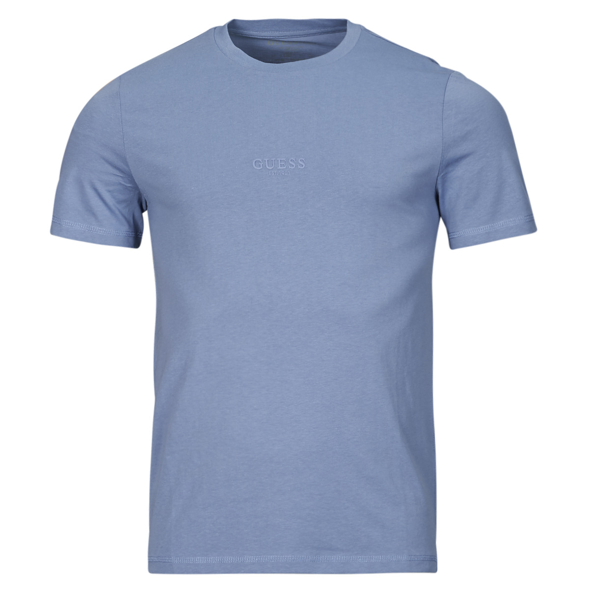 tekstylia Męskie T-shirty z krótkim rękawem Guess AIDY CN SS Niebieski