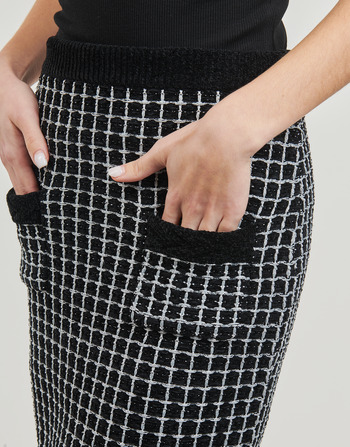 Karl Lagerfeld boucle knit skirt Czarny / Biały