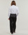 tekstylia Damskie Koszule Karl Lagerfeld crop poplin shirt Biały